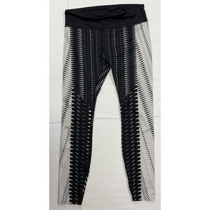 Under Armour Leggings Womens Large Compression Black White Activewear